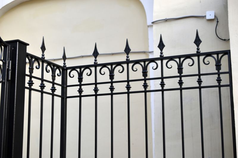 Black Iron Fence Installation detail
