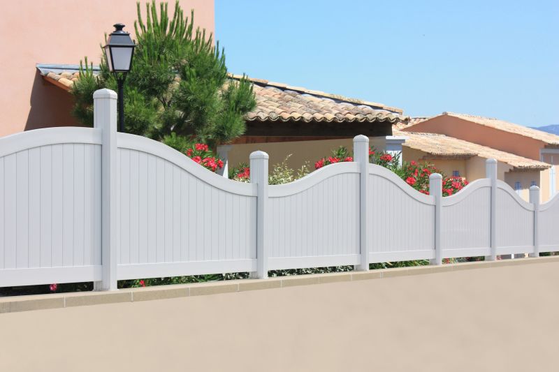 Tan Pvc Fence Installation